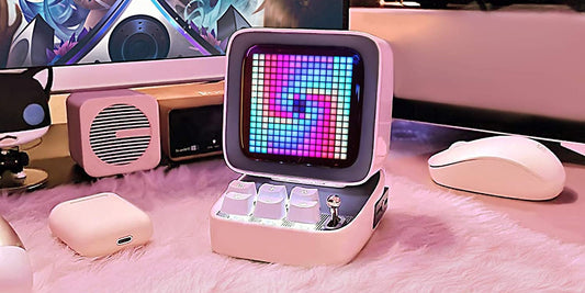 Retro Pixel Art Bluetooth Speaker & Alarm Clock