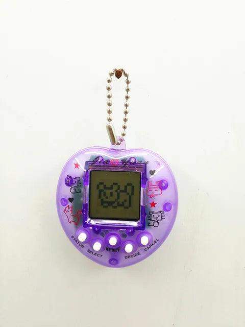 "Transparent Electronic Pets Tamagotchi: Retro 90S Nostalgic Virtual Cyber Digital Pet Toy with 49 Pets, Pixel Design, Funny Gift for Playtime"