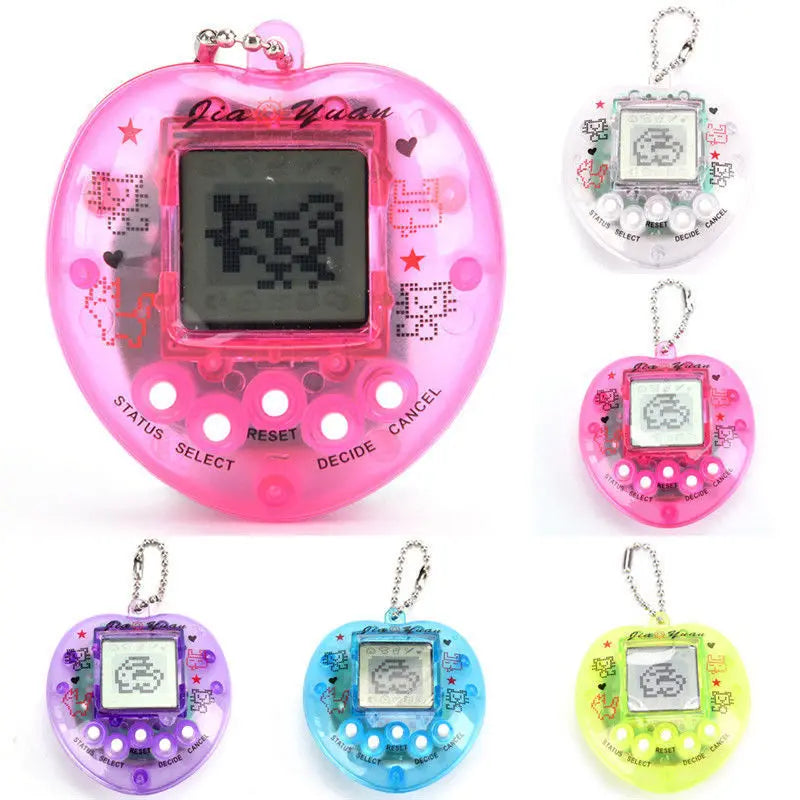 "Transparent Electronic Pets Tamagotchi: Retro 90S Nostalgic Virtual Cyber Digital Pet Toy with 49 Pets, Pixel Design, Funny Gift for Playtime"