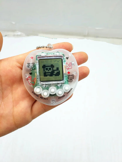 "Transparent Electronic Pets Tamagotchi: Retro 90S Nostalgic Virtual Cyber Digital Pet Toy with 49 Pets, Pixel Design, Funny Gift for Playtime"