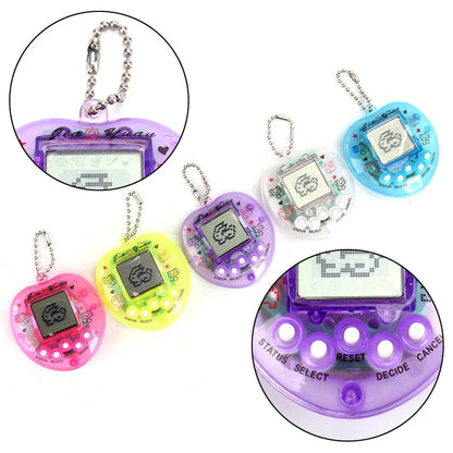 "Transparent Electronic Pets Tamagotchi: Retro 90S Nostalgic Virtual Cyber Digital Pet Toy with 49 Pets, Pixel Design, Funny Gift for Playtime"