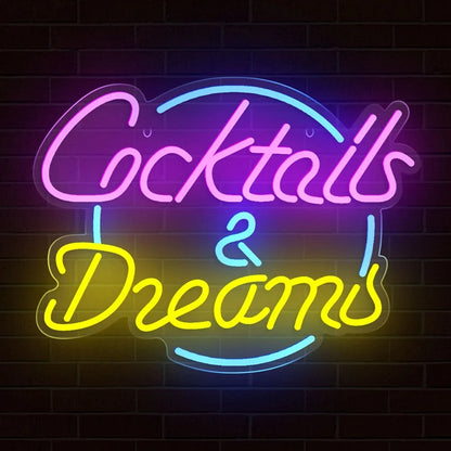 🍹✨ Cocktails & Beer LED Neon Sign - Perfect for Bars, Clubs, and Parties! 🎉