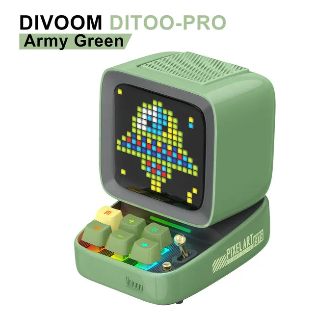 Retro Pixel Art Bluetooth Speaker & Alarm Clock