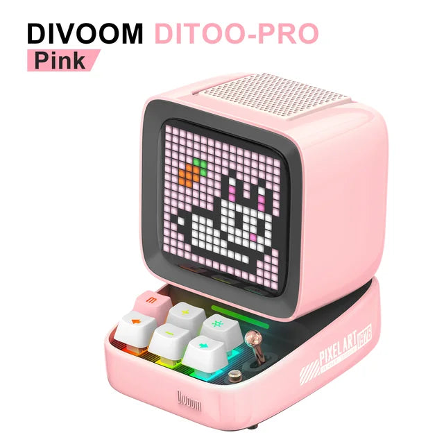 Retro Pixel Art Bluetooth Speaker & Alarm Clock