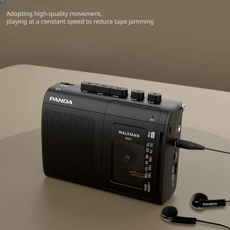 Portable Retro Cassette Player with AM/FM Radio