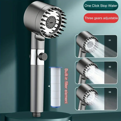 Aqua Pure-Lux 4 Modes Shower Head With Filter Element