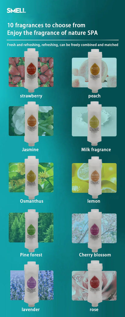 AquaPure Lux Aroma Shower Filter - Purify & Revitalize with Aromatherapy-Infused Water Filtration