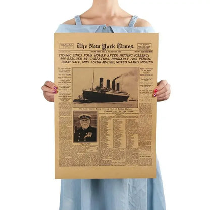 Classic Titanic Shipwreck Poster - The New York Times History Edition - Limited Stock! - Intelli Monde