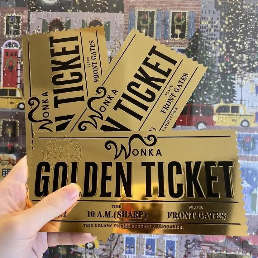 Charlie and the Chocolate Factory Wonka Golden Ticket Replica-LIMITED PIECES AVAILABLE! - Intelli Monde