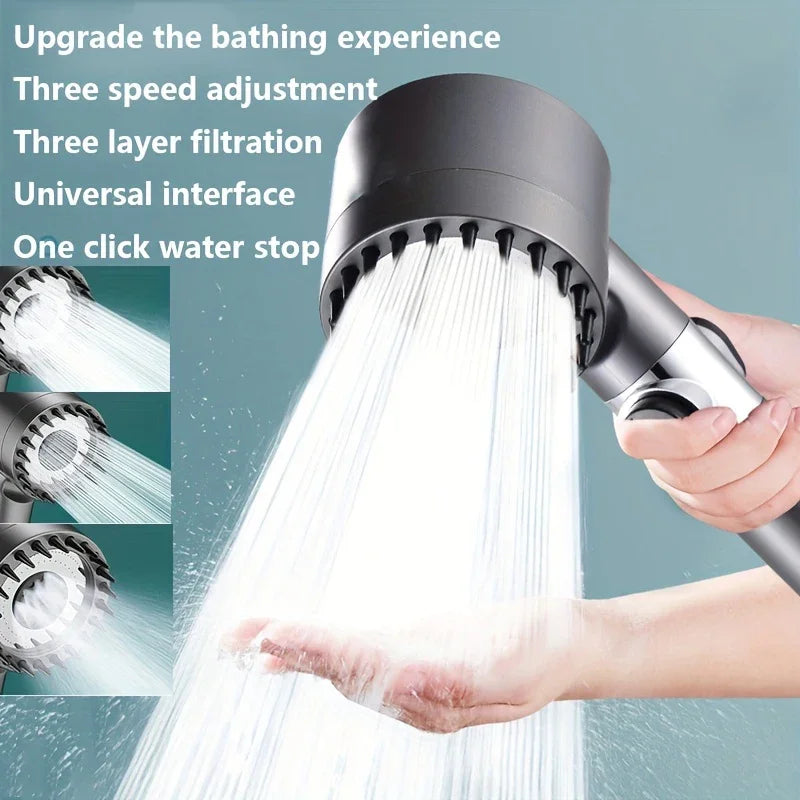 Aqua Pure-Lux 4 Modes Shower Head With Filter Element