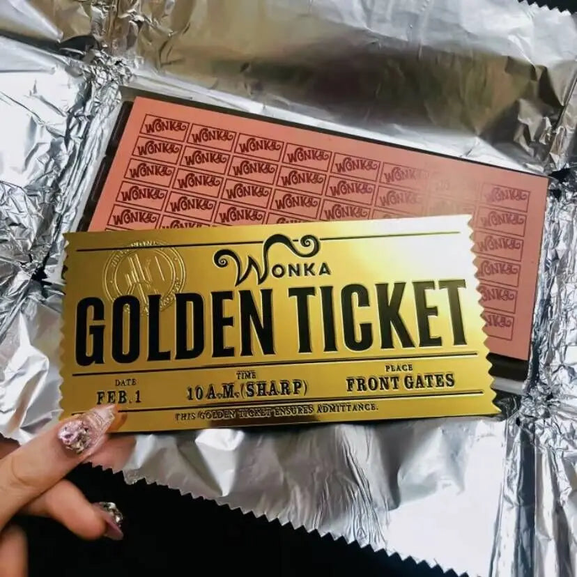 Charlie and the Chocolate Factory Wonka Golden Ticket Replica-LIMITED PIECES AVAILABLE! - Intelli Monde