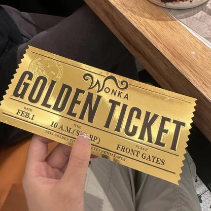 Charlie and the Chocolate Factory Wonka Golden Ticket Replica-LIMITED PIECES AVAILABLE! - Intelli Monde