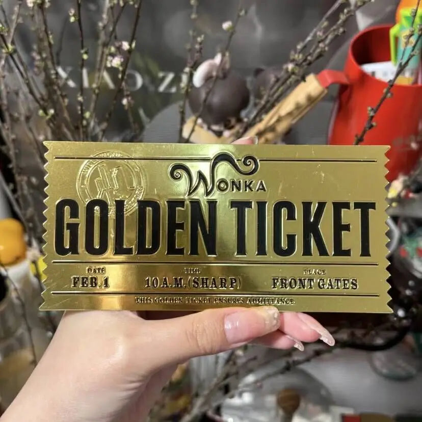 Charlie and the Chocolate Factory Wonka Golden Ticket Replica-LIMITED PIECES AVAILABLE! - Intelli Monde