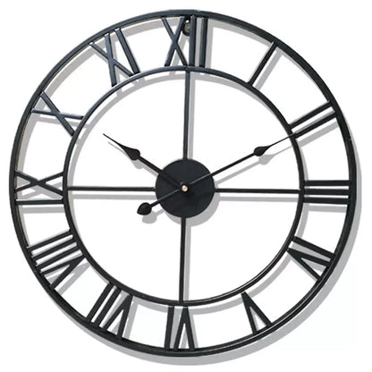 Vintage Inspired Large Vintage Metal Wall Clock Metal - Intelli Monde